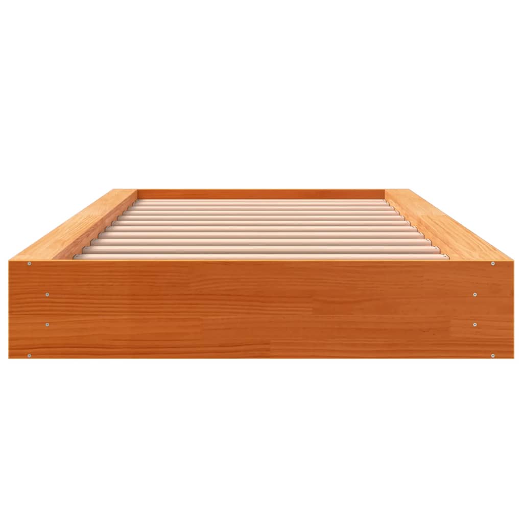 Bedframe Massief Grenenhout Wasbruin 75X190 Cm