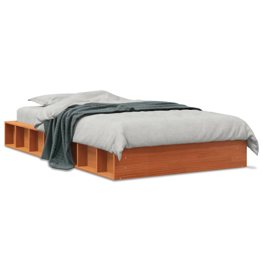 Bedframe Massief Grenenhout Wasbruin 75X190 Cm