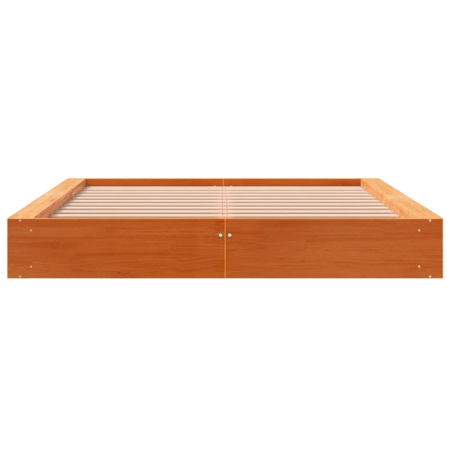 Bedframe Massief Grenenhout Wasbruin 120X190 Cm