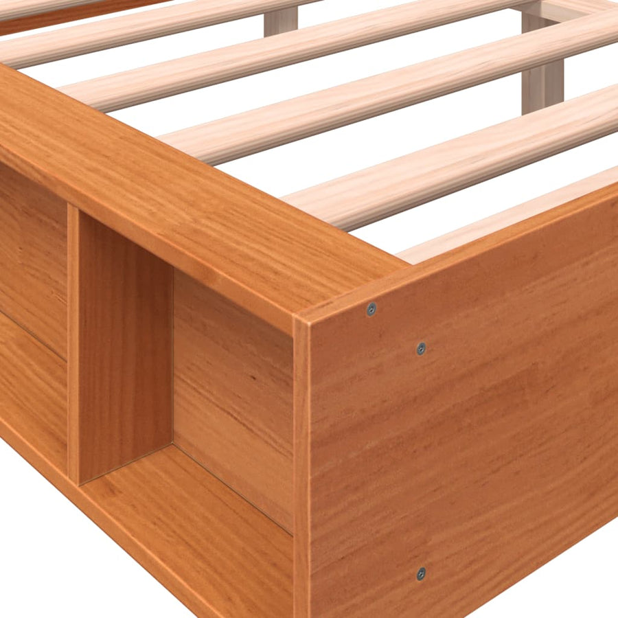 Bedframe Massief Grenenhout Wasbruin 120X190 Cm