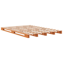 Palletbed massief grenenhout wasbruin 140x200 cm 140 x 200 cm Bruin