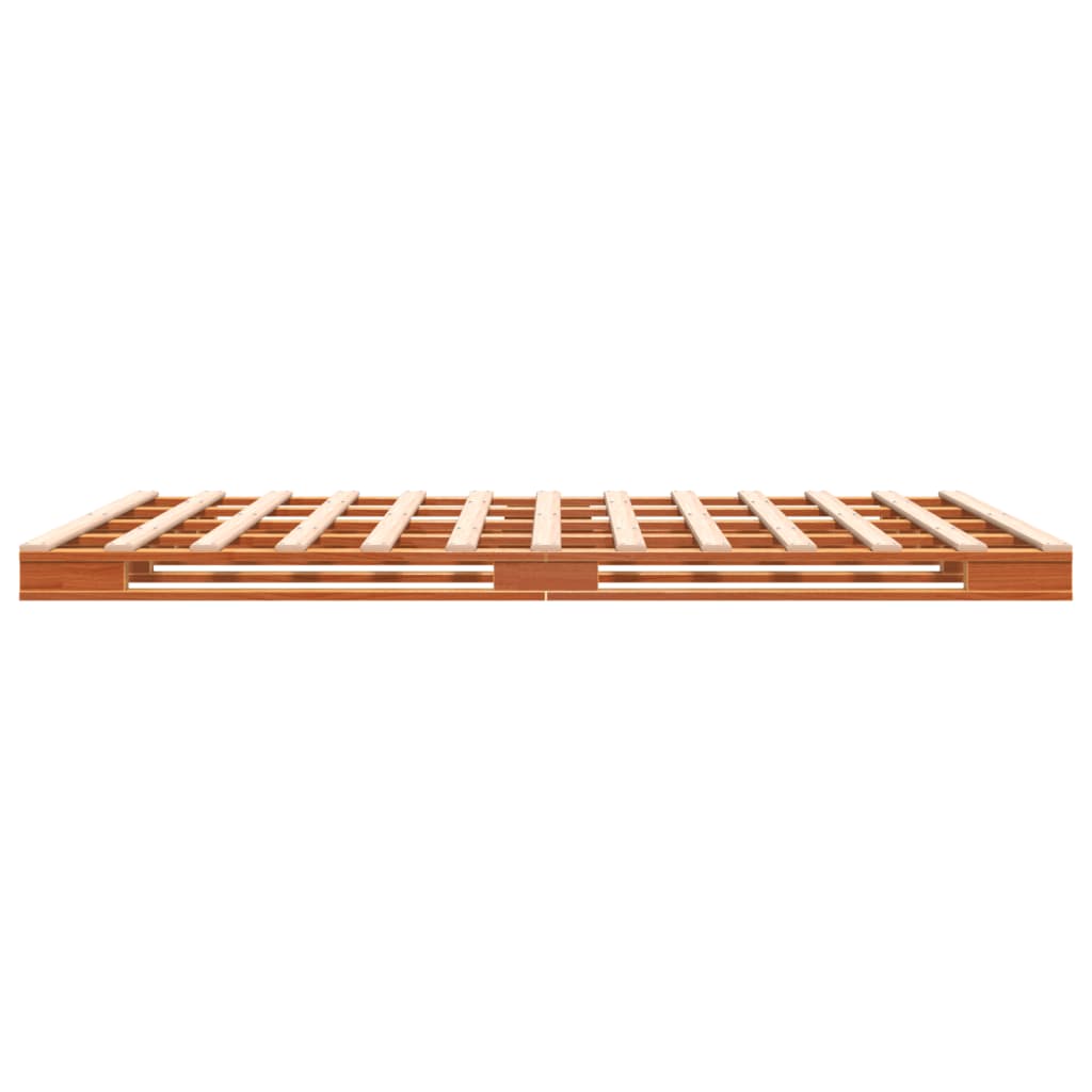 Palletbed massief grenenhout wasbruin 140x200 cm 140 x 200 cm Bruin