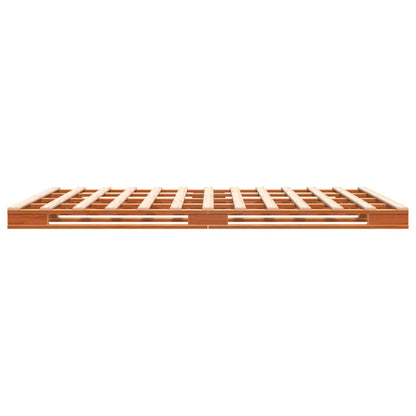 Palletbed massief grenenhout wasbruin 140x200 cm 140 x 200 cm Bruin