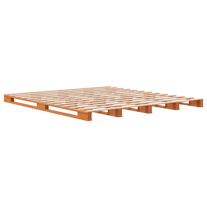 Palletbed Massief Grenenhout Was Bruin 180 x 200 cm
