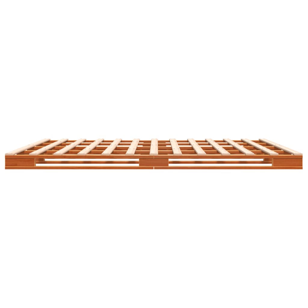 Palletbed Massief Grenenhout Was Bruin 180 x 200 cm