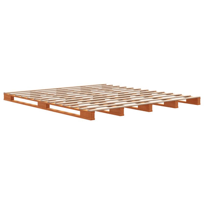 Palletbed Massief Grenenhout Was Bruin 180 x 200 cm
