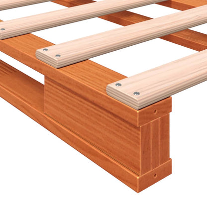 Palletbed Massief Grenenhout Was Bruin 180 x 200 cm