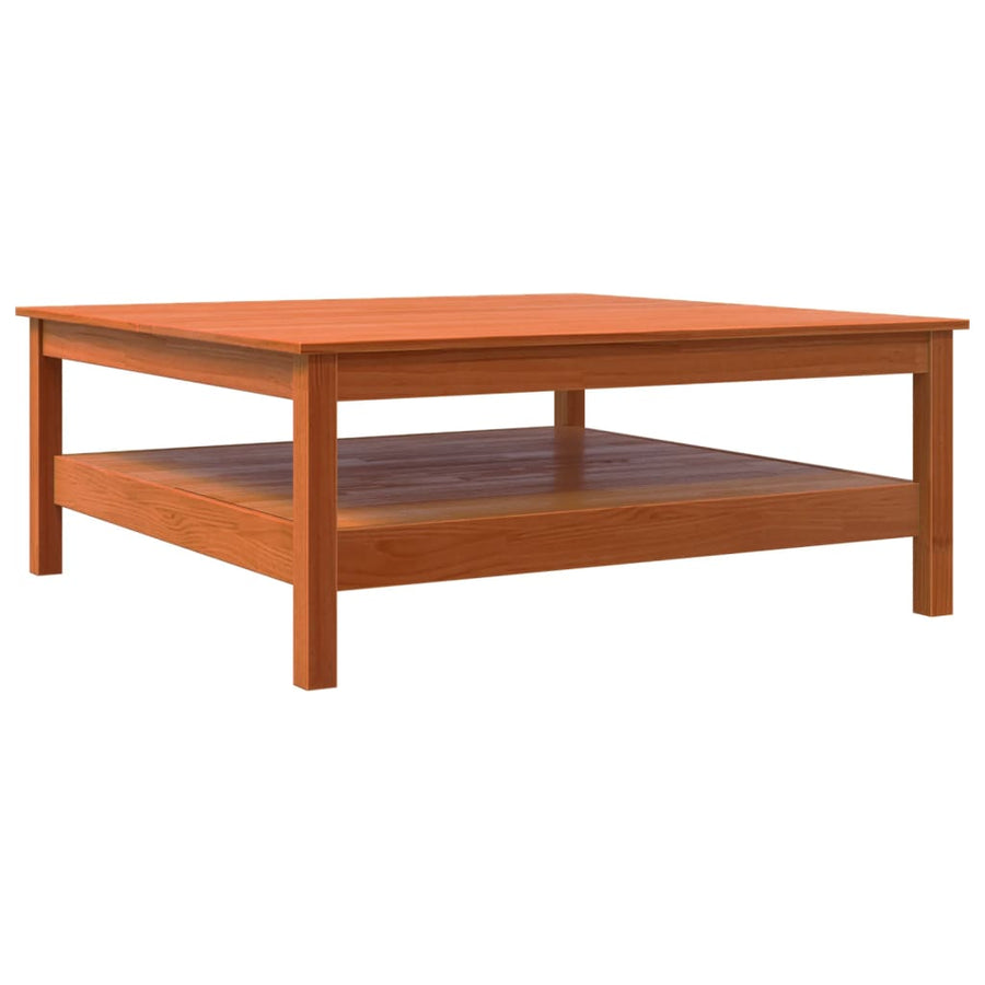 Salontafel Massief Grenenhout Was 100 x 100 x 40 cm Bruin