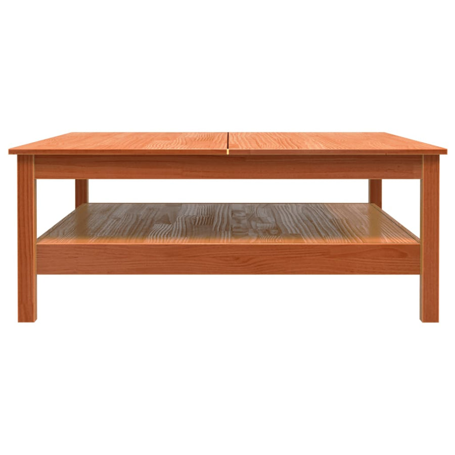 Salontafel Massief Grenenhout Was 100 x 100 x 40 cm Bruin