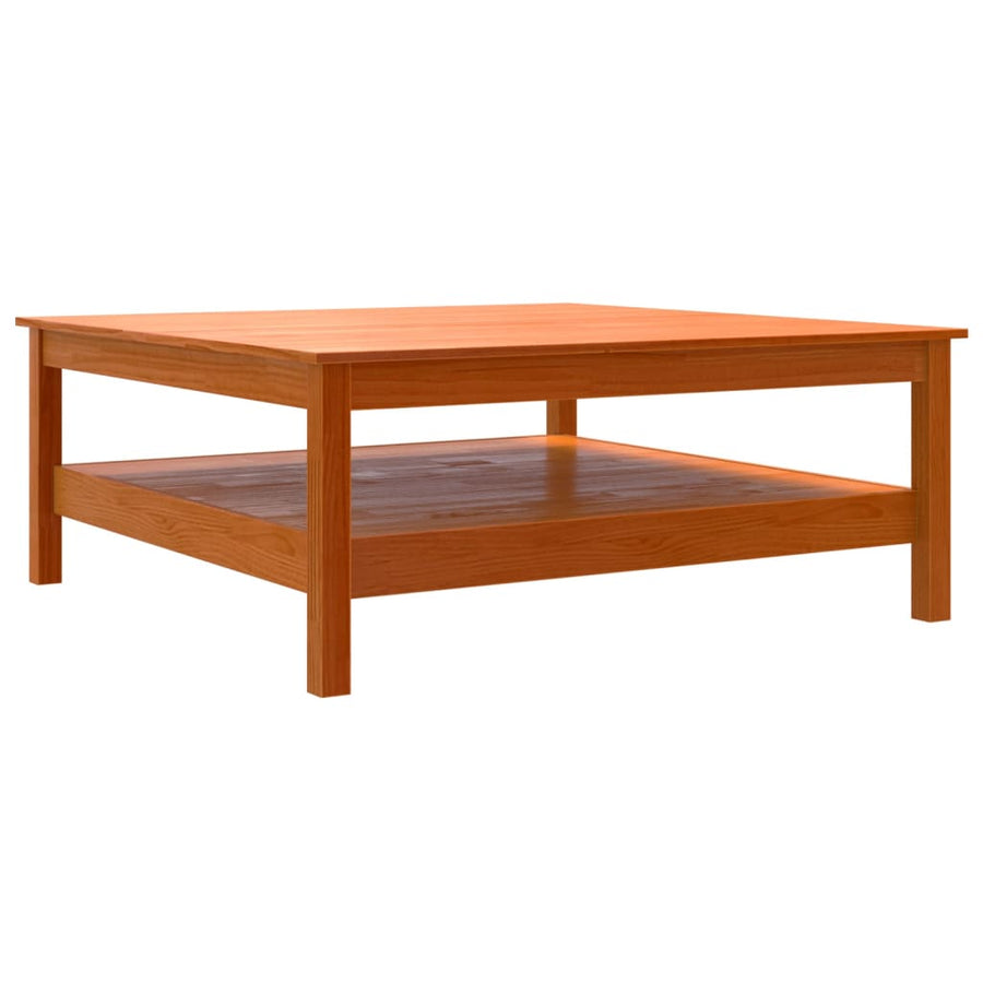 Salontafel Massief Grenenhout Was 100 x 100 x 40 cm Bruin