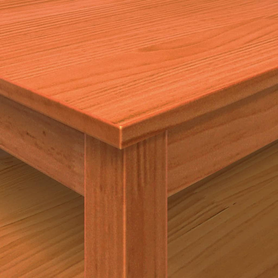 Salontafel Massief Grenenhout Was 100 x 100 x 40 cm Bruin