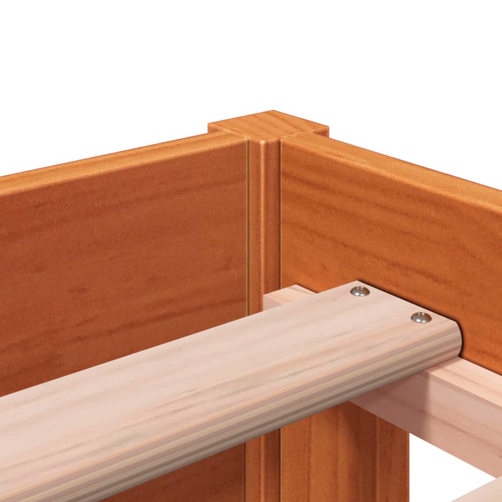 Slaapbank 90x200 cm massief grenenhout wasbruin 90 x 200 cm Bruin