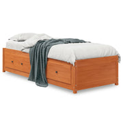 Daybed without mattress 90x200 cm solid pine wax brown