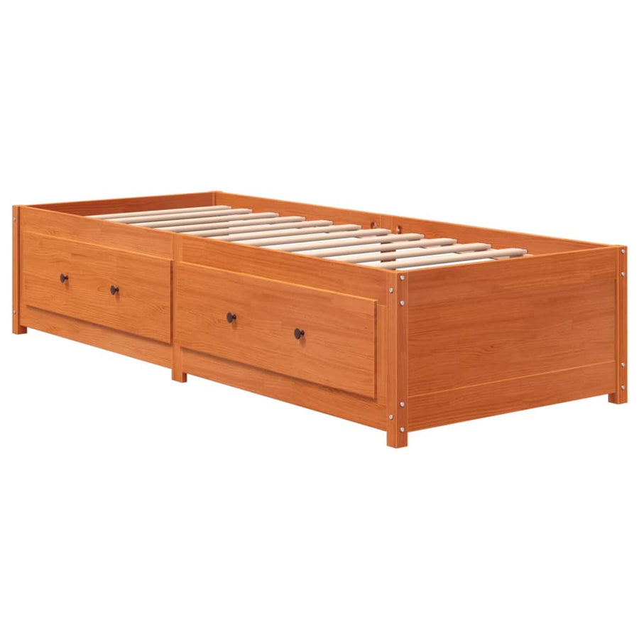 Slaapbank Massief Grenenhout Was Bruin 90 x 190 cm