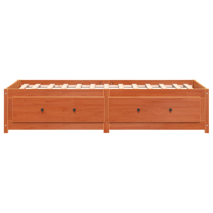 Slaapbank Massief Grenenhout Was Bruin 90 x 190 cm