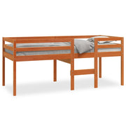 Solid pine loft bed wash brown 90x200 cm