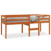 Loft bed solid pine wash brown 75x190 cm