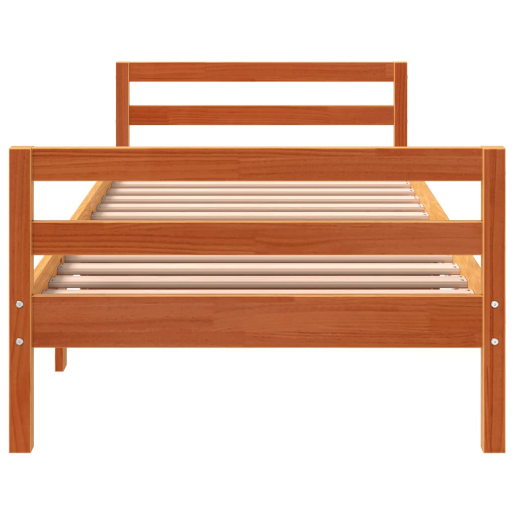 Bedframe Massief Grenenhout Was Bruin 90 x 200 cm