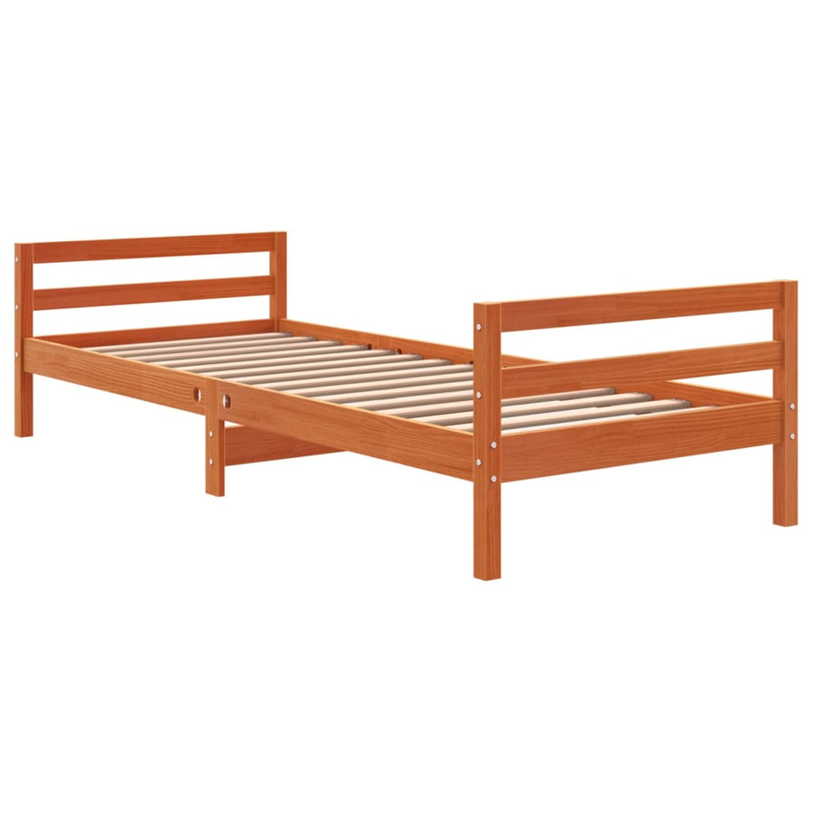 Bedframe Massief Grenenhout Was Bruin 90 x 200 cm