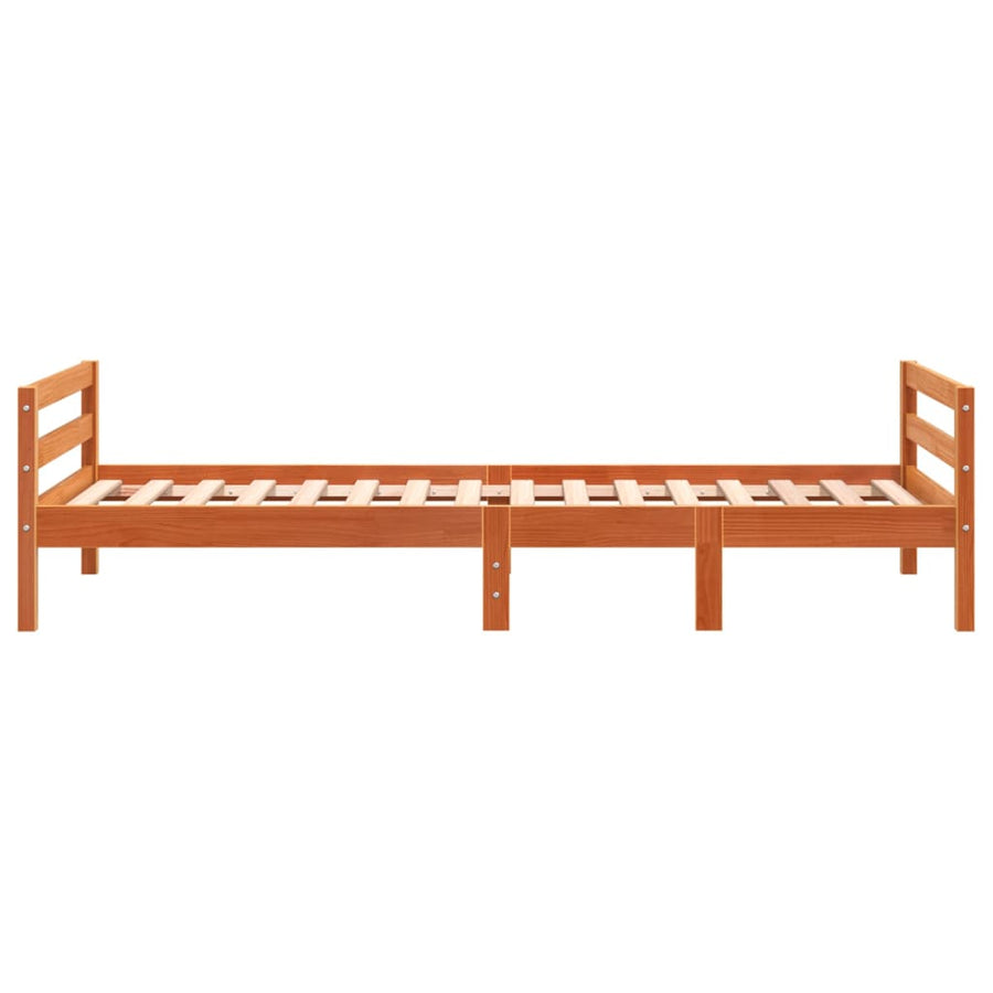 Bedframe Massief Grenenhout Was Bruin 80 x 200 cm