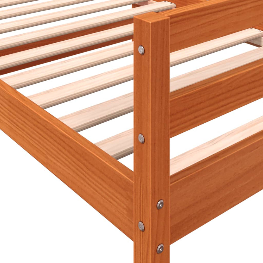 Bedframe Massief Grenenhout Was Bruin 80 x 200 cm