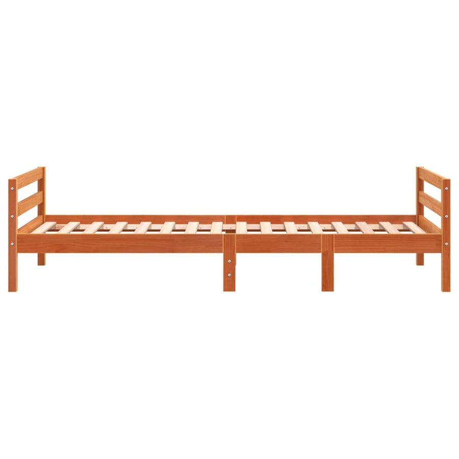 Bedframe Massief Grenenhout Was Bruin 90 x 190 cm