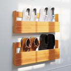 Schoenenrek 59x8,5x23,5 cm massief grenenhout wasbruin
