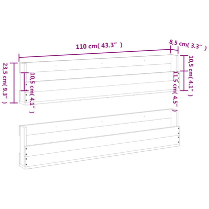 Schoenenrekken 2 St 110X8,5X23,5 Cm Massief Grenenhout Wasbruin