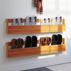 Schoenenrekken 2 st 110x23,5 cm massief grenenhout wasbruin