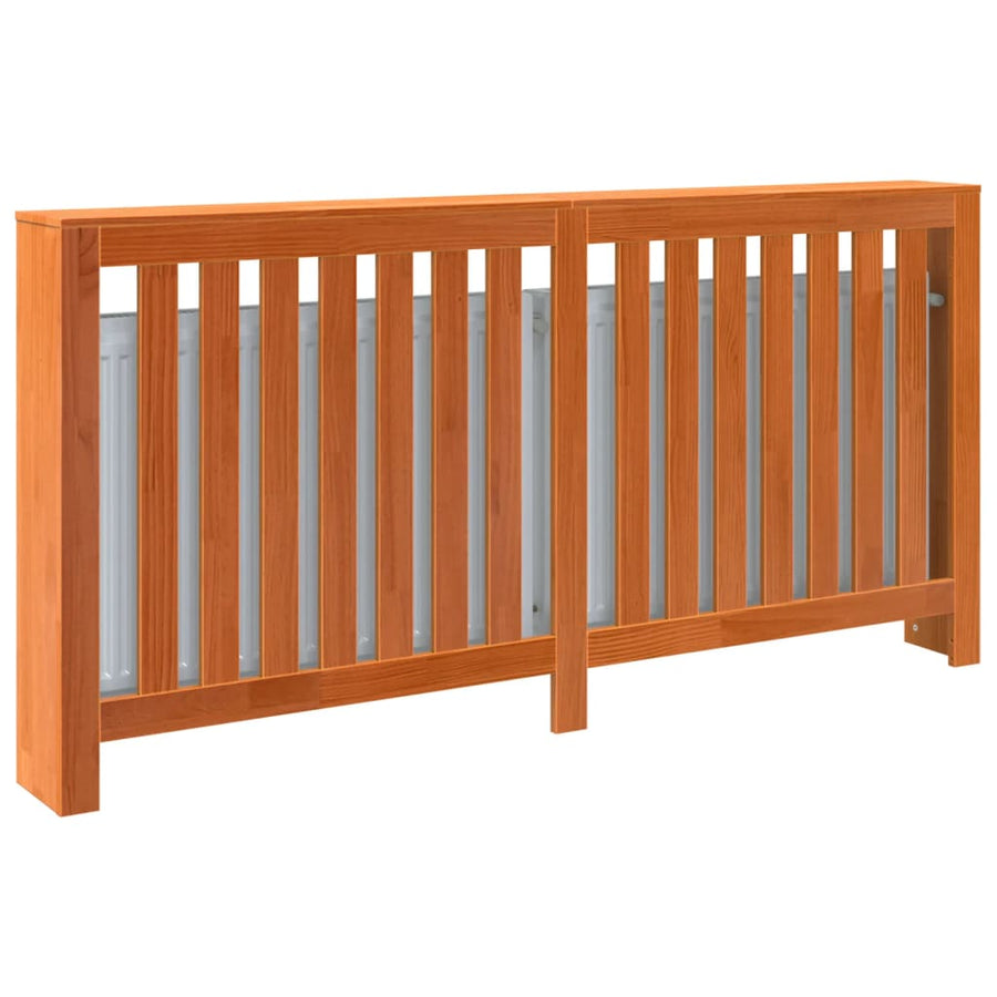 Radiatorombouw 169x19x84 cm massief grenenhout wasbruin 169 x 19 x 84 cm Bruin