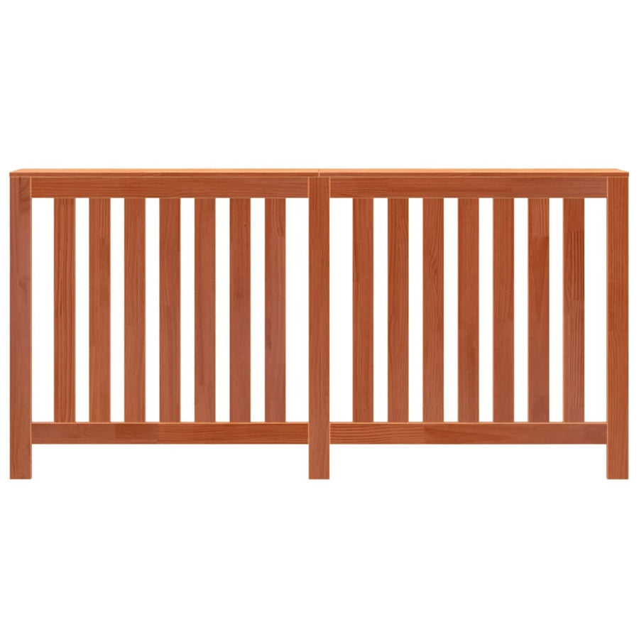 Radiatorombouw 169x19x84 cm massief grenenhout wasbruin 169 x 19 x 84 cm Bruin