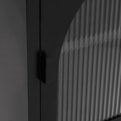 Nachtkastjes 50X35X60 Cm Glas En Staal Zwart 2