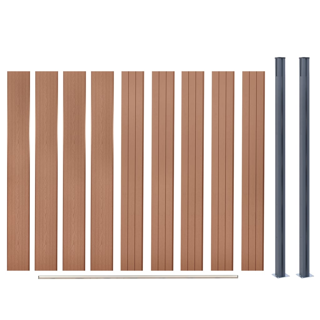 Schuttingpaneelset 180x186 cm HKC bruin 180 x 186 cm Bruin