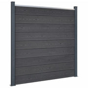 Schuttingpaneelset 180x186 cm WPC grijs