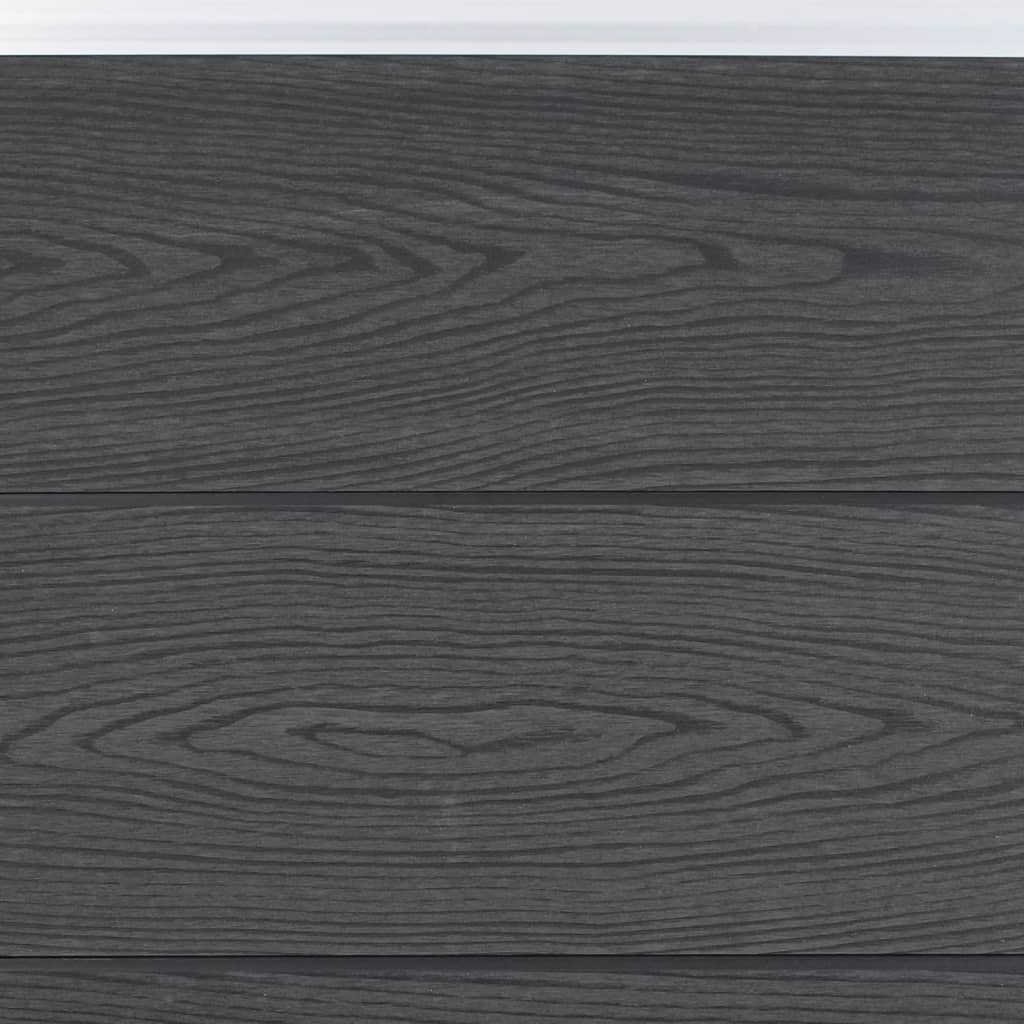 Schuttingpaneelset Hkc 180 x 186 cm Grijs