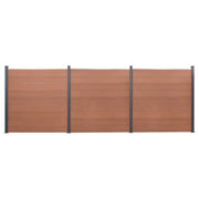 Schuttingpaneelset 526x186 cm bruin WPC