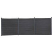 Schuttingpaneelset 526x186 cm grijs WPC