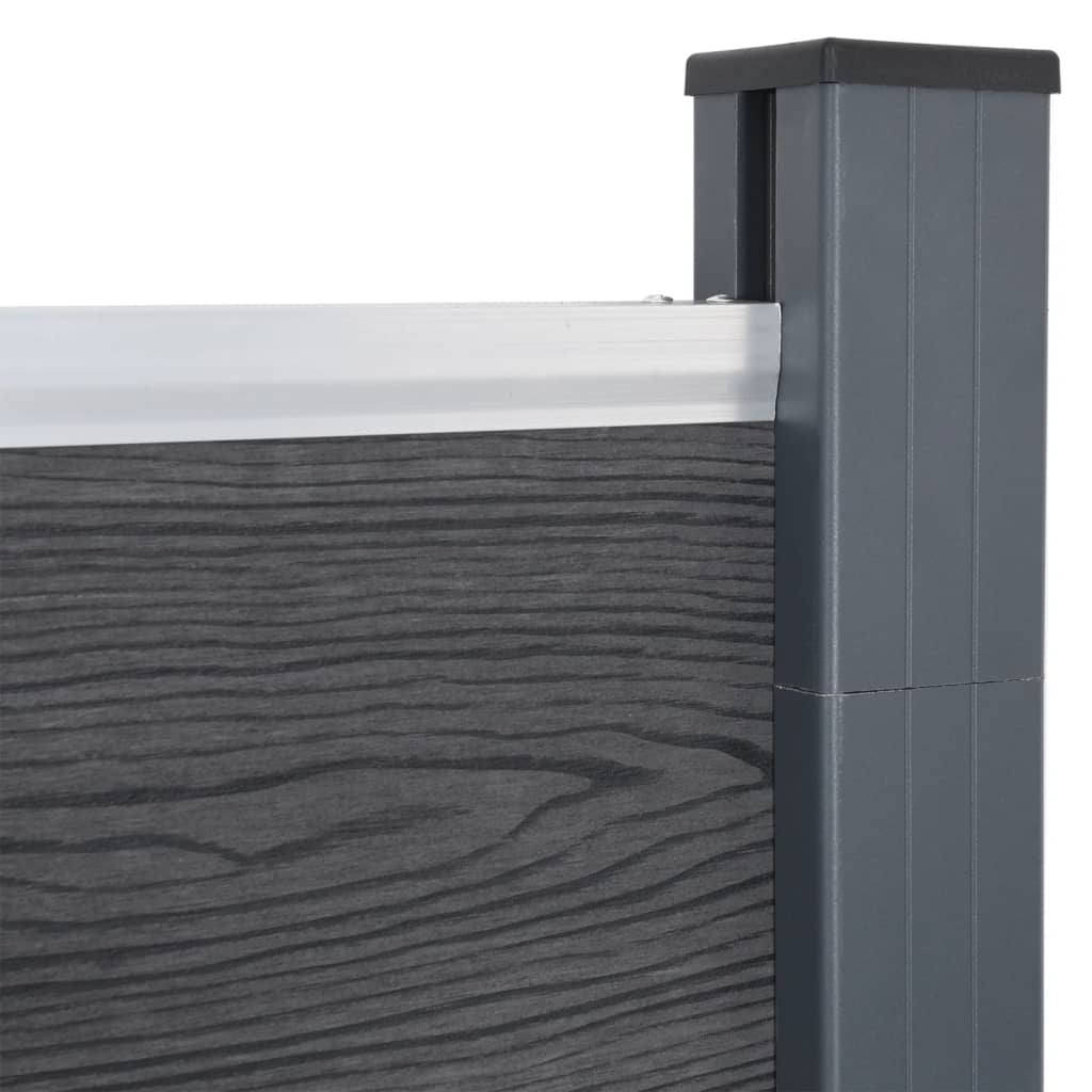 Schuttingpaneelset 526x186 cm HKC grijs 526 x 186 cm Grijs