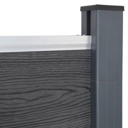 Schuttingpaneelset 526x186 cm HKC grijs 526 x 186 cm Grijs
