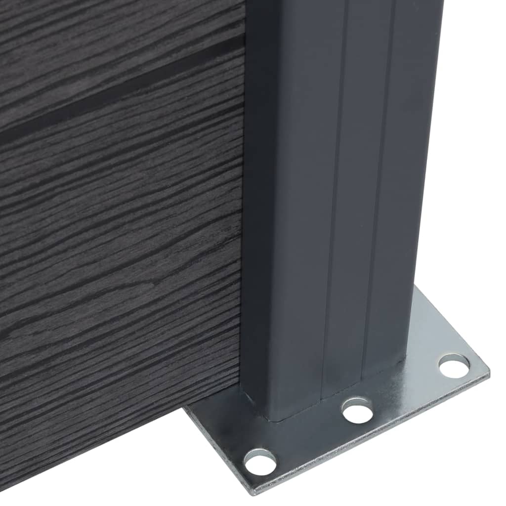 Schuttingpaneelset 526x186 cm HKC grijs 526 x 186 cm Grijs