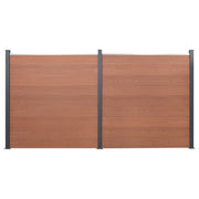 Schuttingpaneelset 353x186 cm WPC bruin