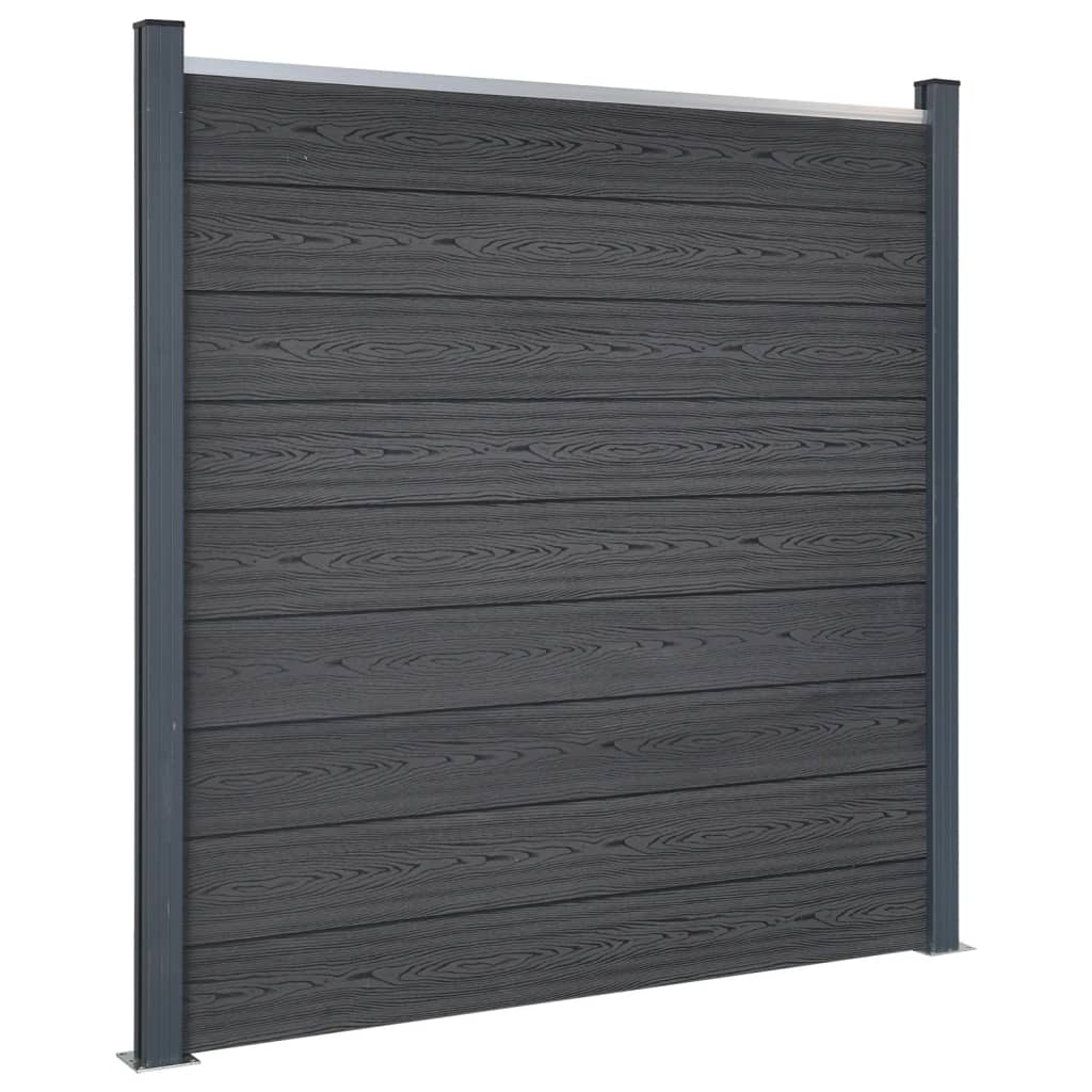 Schuttingpaneelset Hkc Grijs 353 x 186 cm