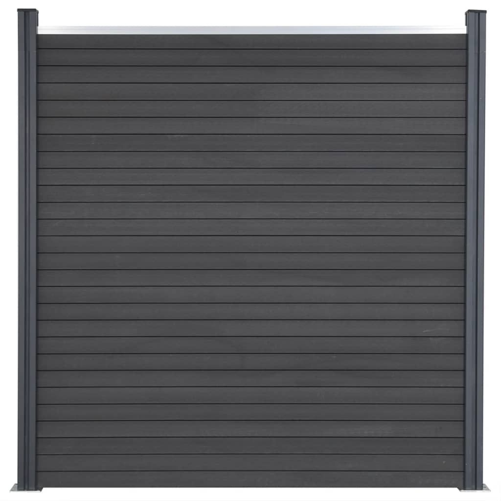 Schuttingpaneelset Hkc Grijs 353 x 186 cm