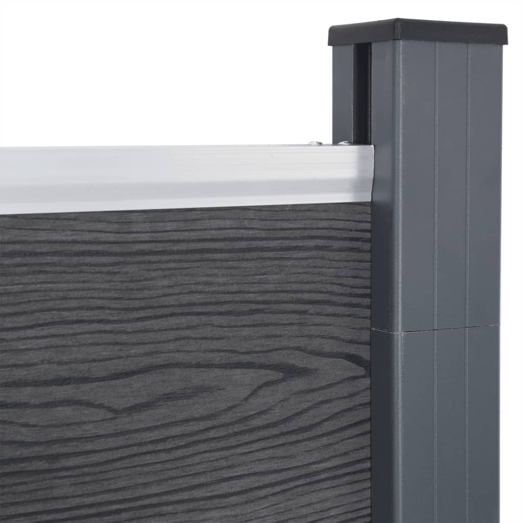 Schuttingpaneelset Hkc Grijs 353 x 186 cm