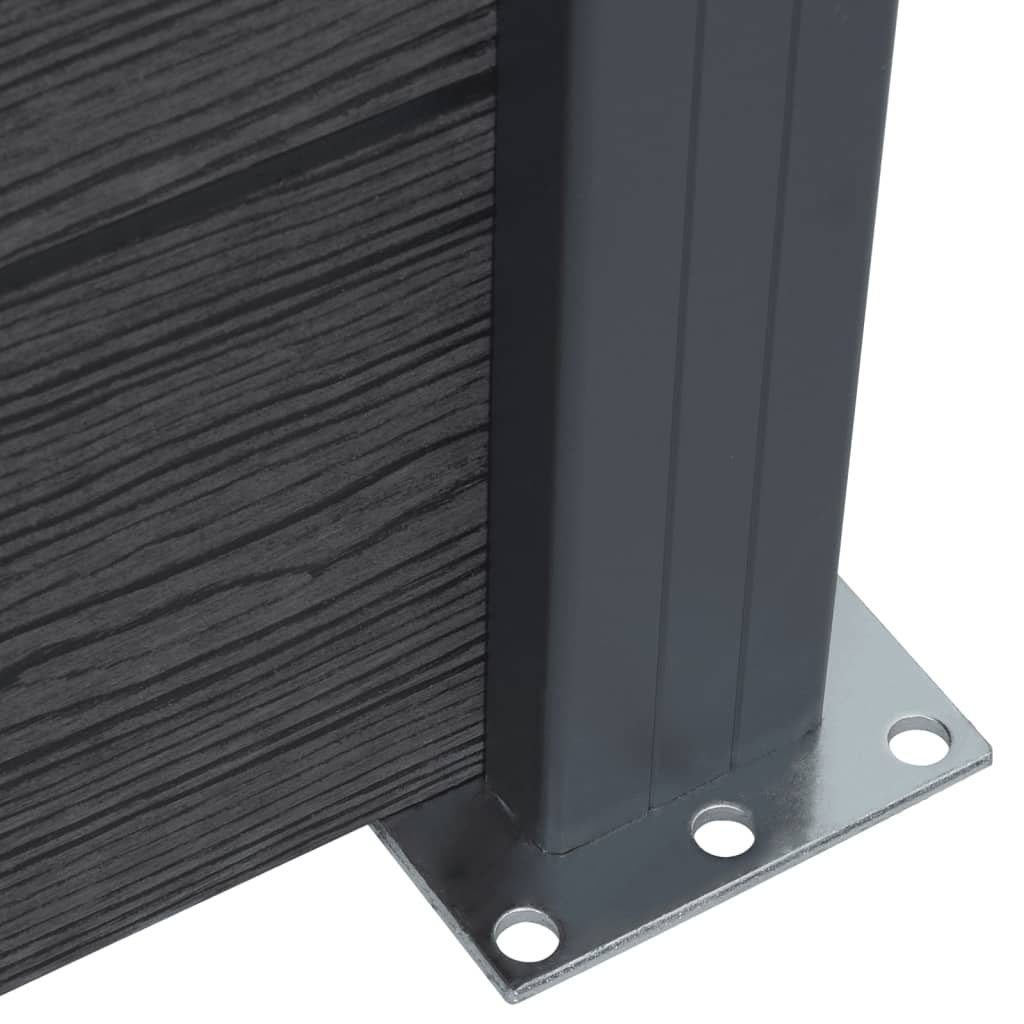 Schuttingpaneelset Hkc Grijs 353 x 186 cm