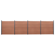 Schuttingpaneelset 699x186 cm WPC bruin