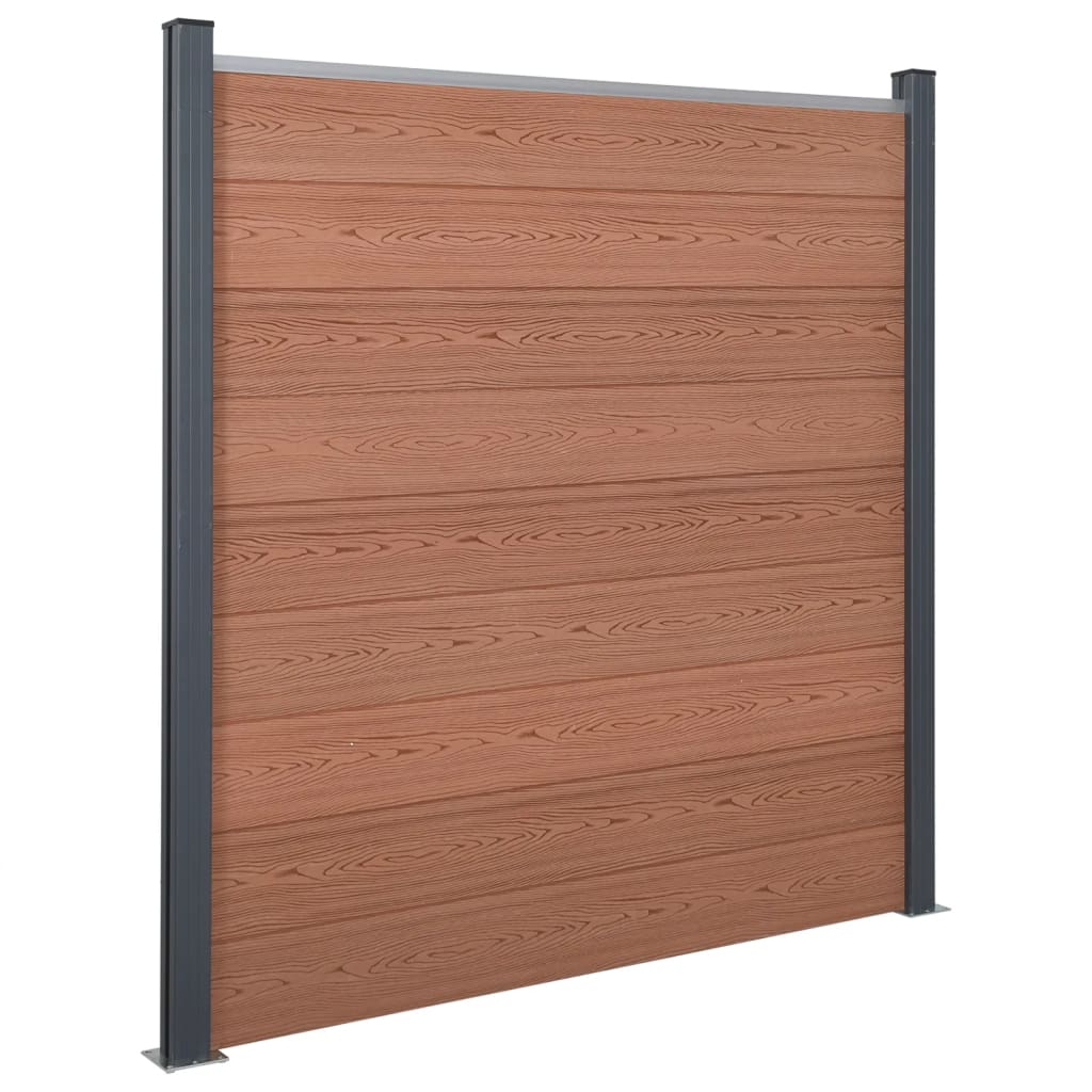 Schuttingpaneelset 699x186 cm HKC bruin 699 x 186 cm Bruin