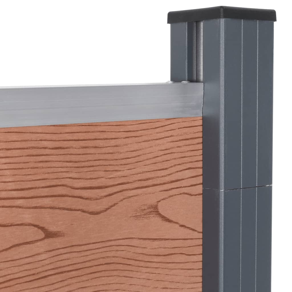 Schuttingpaneelset 699x186 cm HKC bruin 699 x 186 cm Bruin