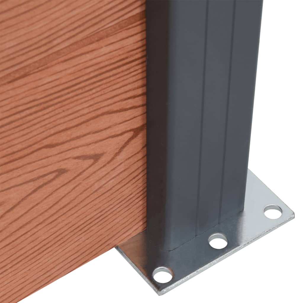 Schuttingpaneelset 699x186 cm HKC bruin 699 x 186 cm Bruin