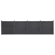Schuttingpaneelset 699x186 cm WPC grijs